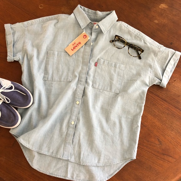 Levi's Tops - Levi’s Drop Shoulder Chambray Shirt
